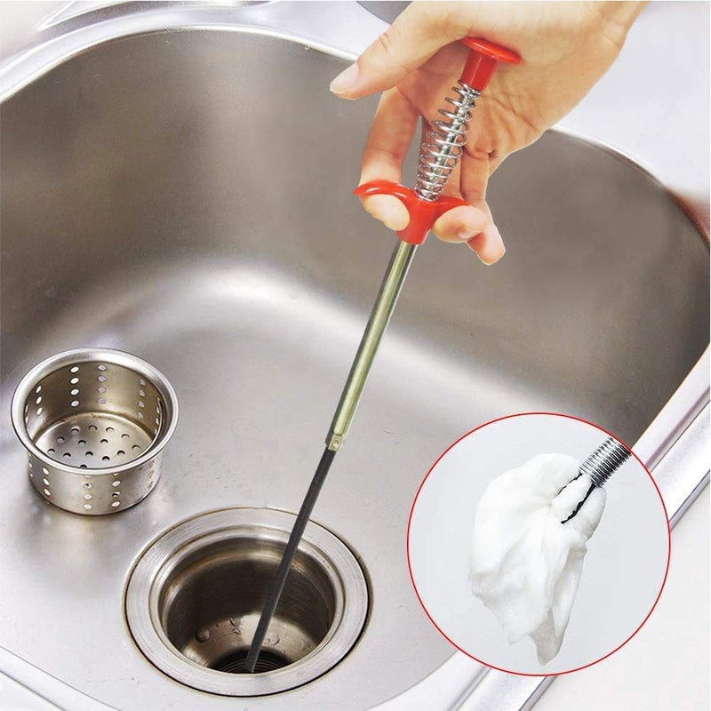 HONGPAS Flexible Grabber Claw Pick Up Reacher Tool With 4 Claws Bendable Hose Pickup Reaching Assist Tool for Litter Pick, Home Sink, Drains, Toilet (35.4inch) - Image 2